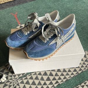 Marc Jacobs Blue Silver Runner Sneaker